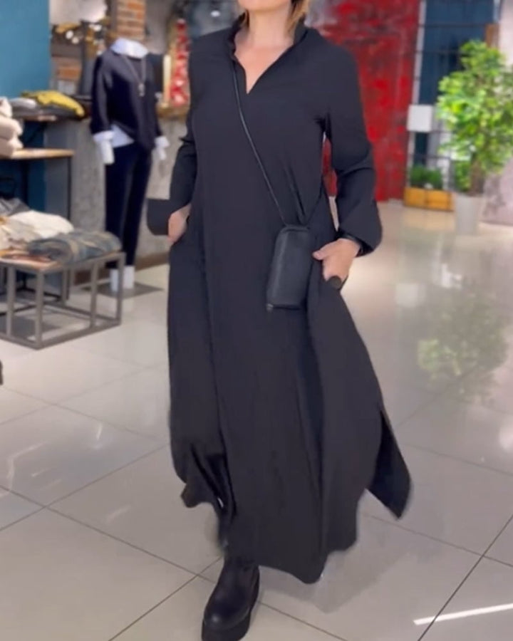 GAYLE | ELEGANT LONG DRESS WITH SLITS