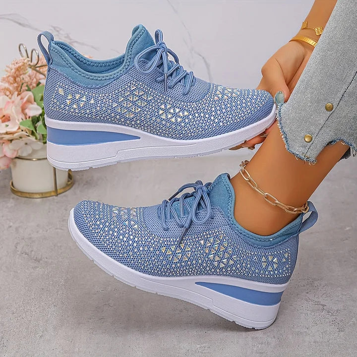 GISELLE | ORTHOPAEDIC SNEAKERS WITH SPARKLING RHINESTONES
