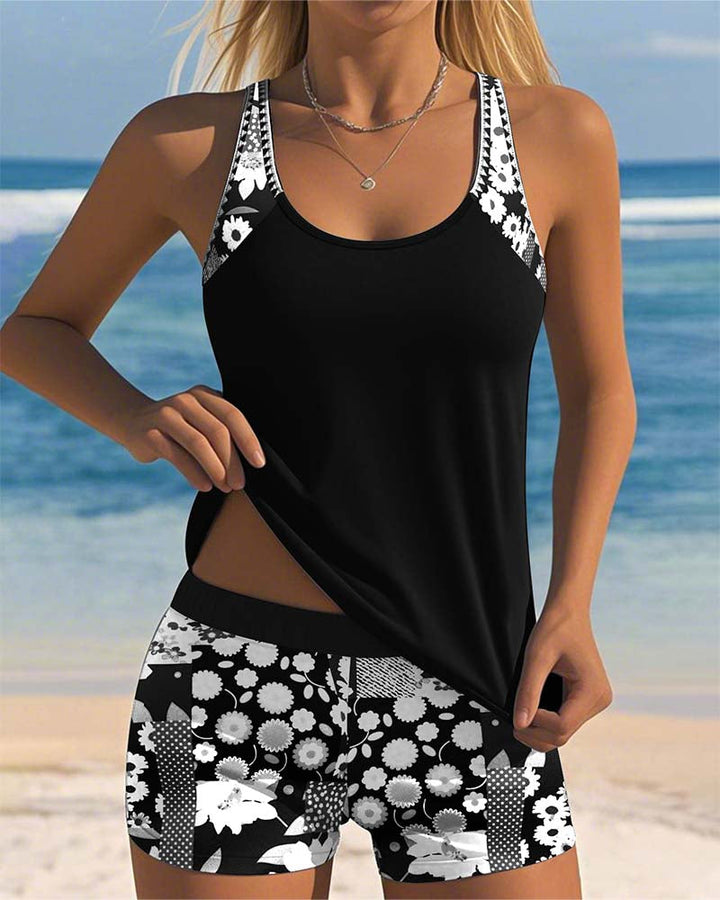 KIMMY | TWO-PIECE SWIMMING COSTUME WITH COMFORTABLE FIT AND BEACH FLORAL STYLE