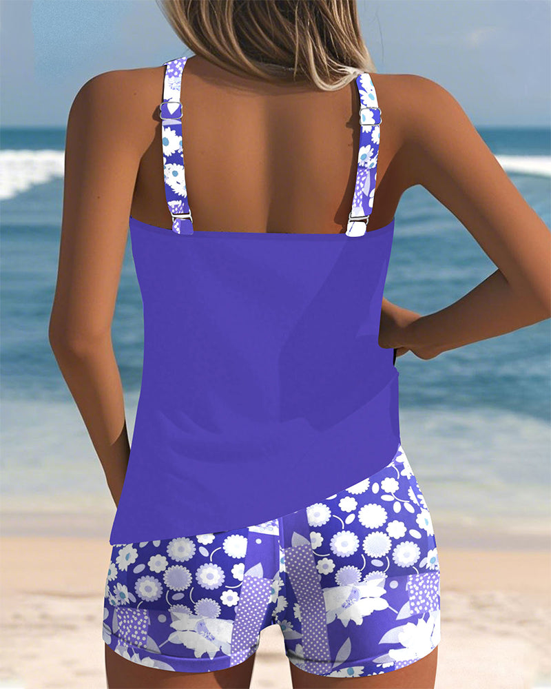 KIMMY | TWO-PIECE SWIMMING COSTUME WITH COMFORTABLE FIT AND BEACH FLORAL STYLE