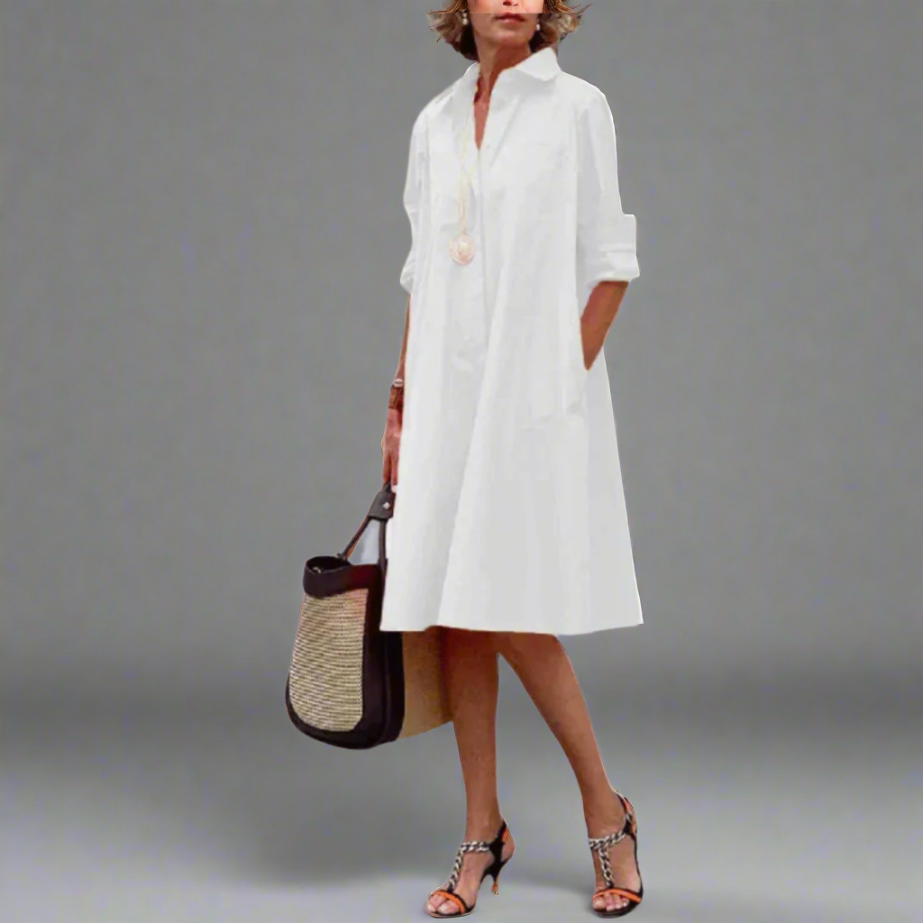 SANDRINE | ELEGANT CASUAL POLO DRESS