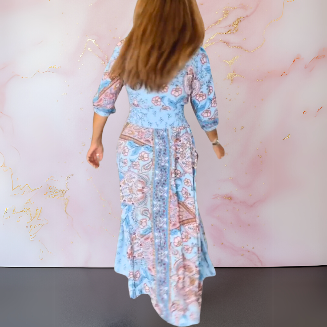 MALLORY | ELEGANT SUMMER DRESS WITH V-NECK