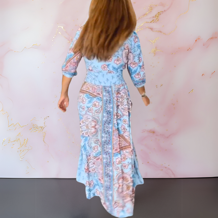 MALLORY | ELEGANT SUMMER DRESS WITH V-NECK
