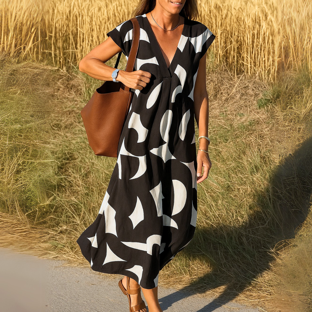 GEORGINA | ELEGANT V-NECK DRESS