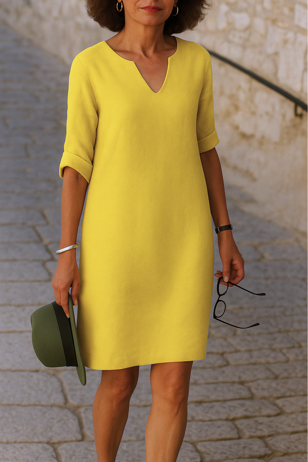 BETSEY | ELEGANT V-NECK DRESS