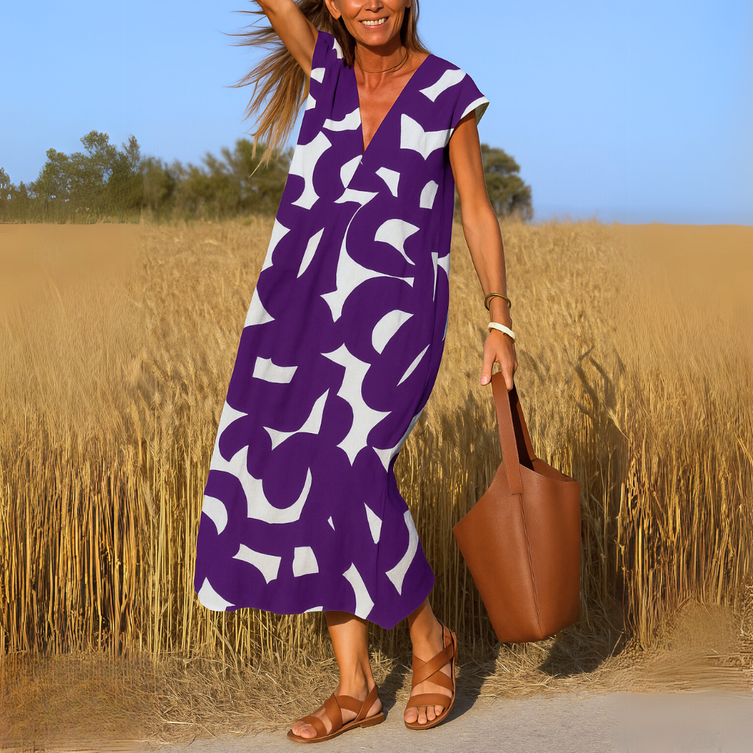 GEORGINA | ELEGANT V-NECK DRESS