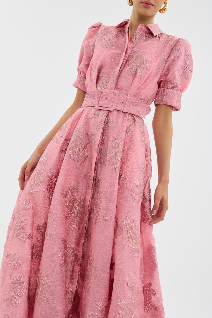 AMIA | DRESS WITH SHORT PUFF SLEEVES