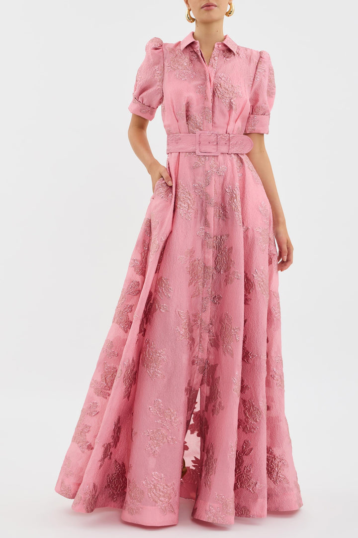 AMIA | DRESS WITH SHORT PUFF SLEEVES