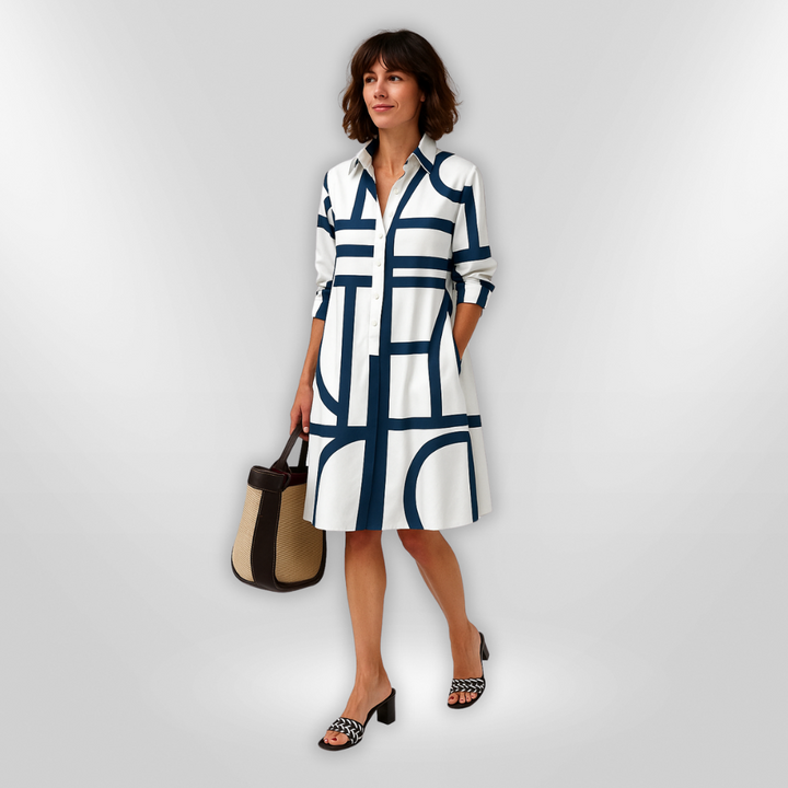 CALIS | ELEGANT DRESS WITH PATTERN
