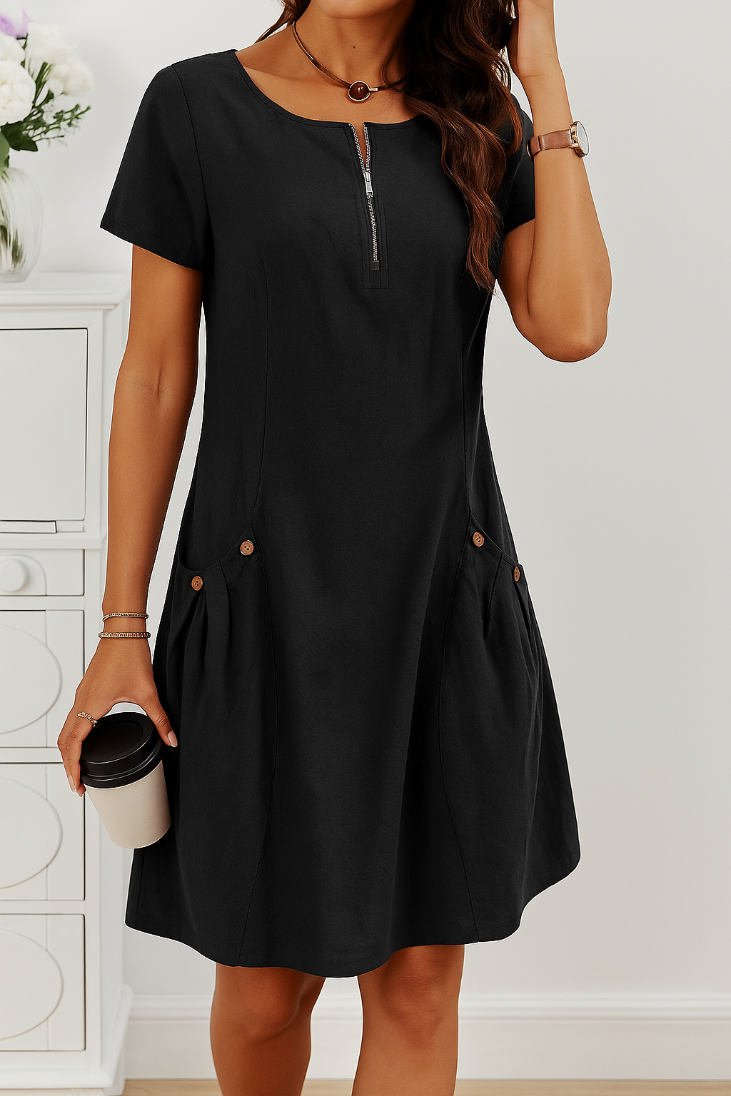 RUMI | ELEGANT DRESS WITH POCKETS
