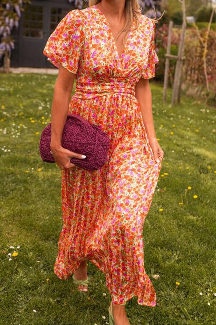 FAITH | ELEGANT LONG DRESS WITH FLOWERS