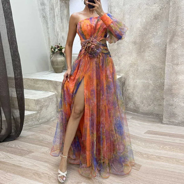 ELIZA | FLOWY MULTICOLOUR DRESS