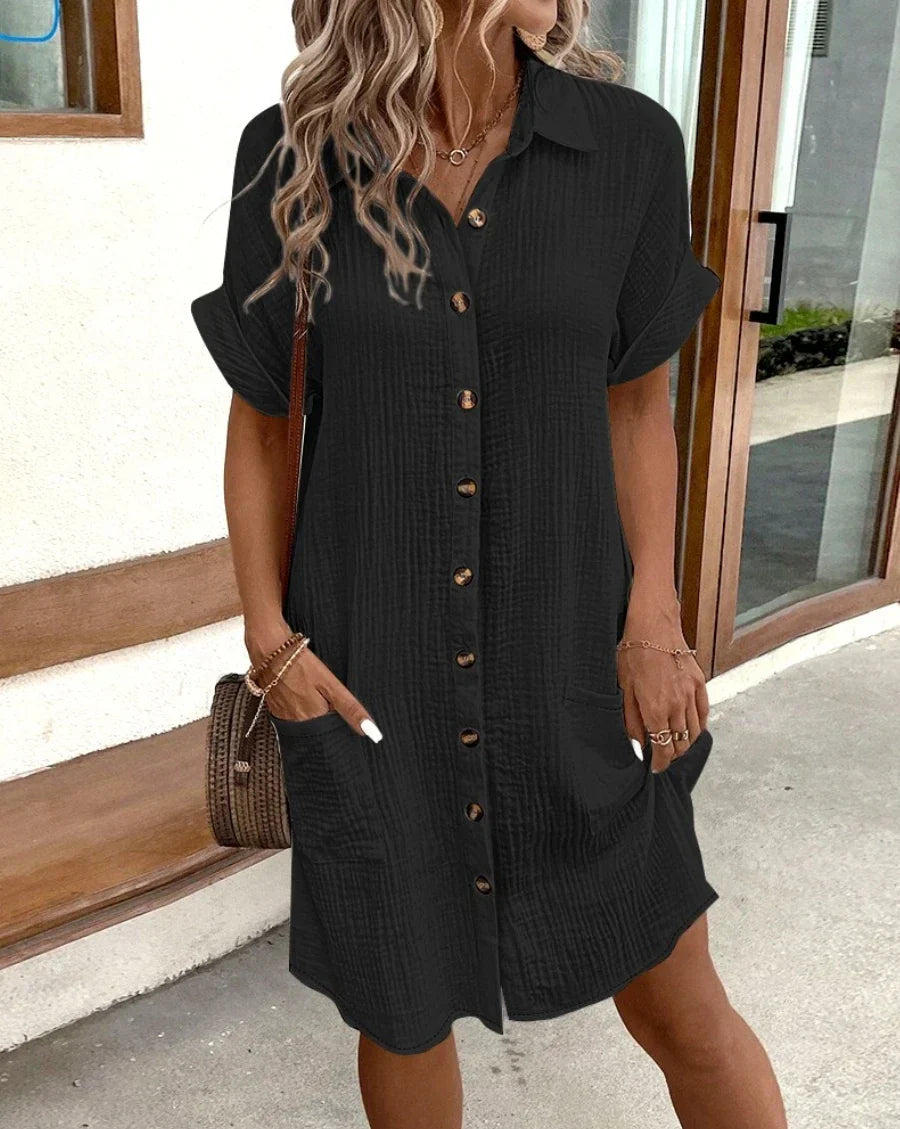 CARA | ELEGANT BUTTON-UP DRESS