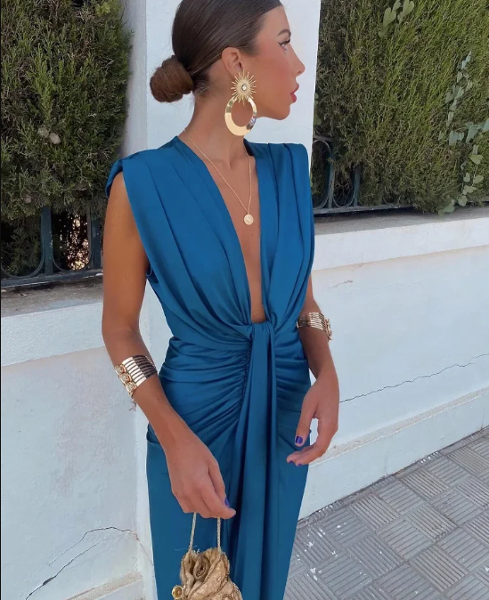 MORIAH | ELEGANT PLEATED WOMEN'S DRESS