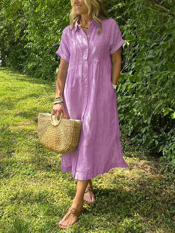 CASSIE | ELEGANT STRIPED DRESS