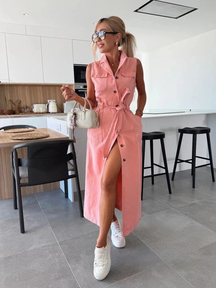 LOUISA | MAXI DENIM DRESS