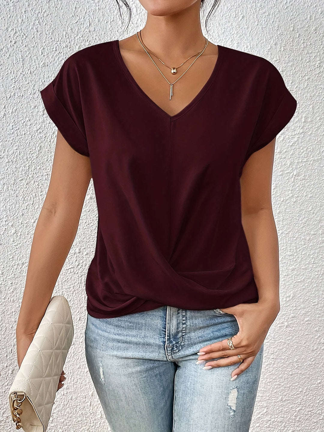MEREDITH | CASUAL SHIRT WITH HEART NECKLINE