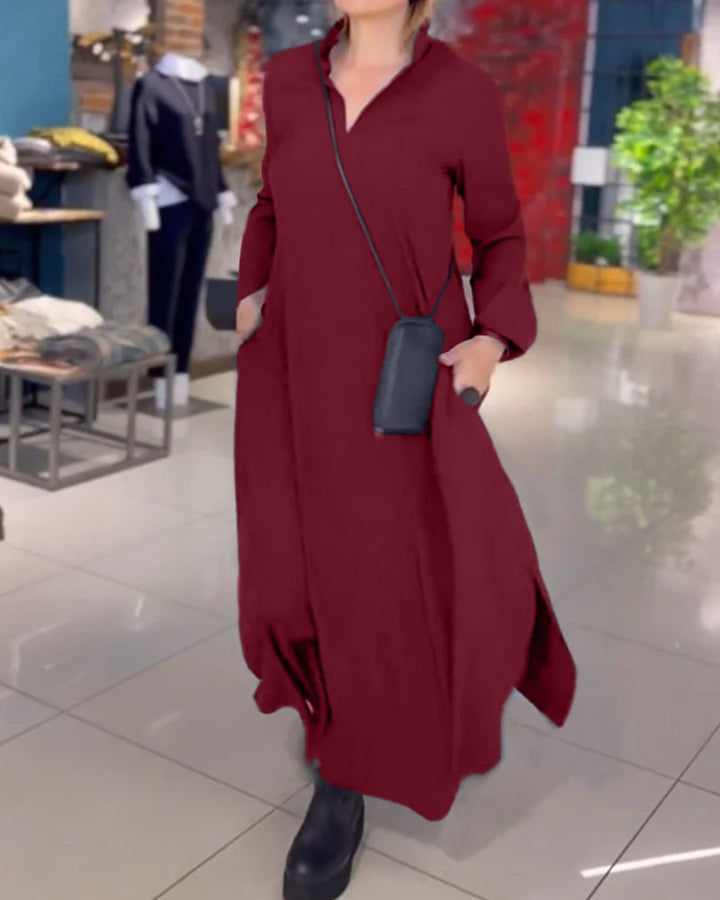 GAYLE | ELEGANT LONG DRESS WITH SLITS