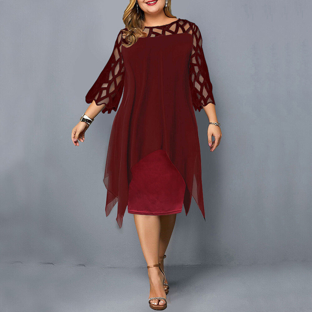 ODESSA | CHIC MIDI DRESS IN LARGE SIZE FOR MODERN WOMEN