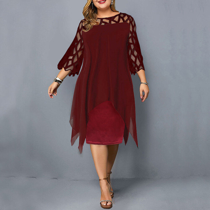 ODESSA | CHIC MIDI DRESS IN LARGE SIZE FOR MODERN WOMEN
