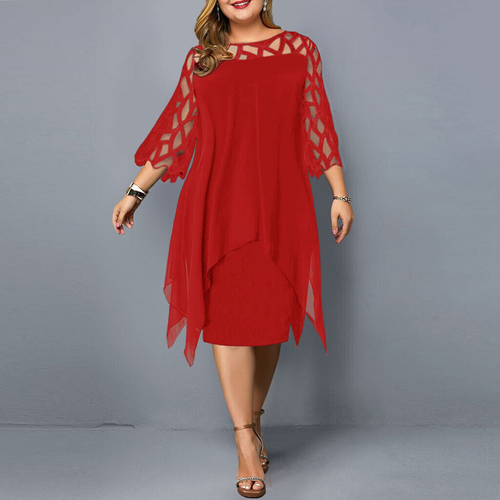 ODESSA | CHIC MIDI DRESS IN LARGE SIZE FOR MODERN WOMEN