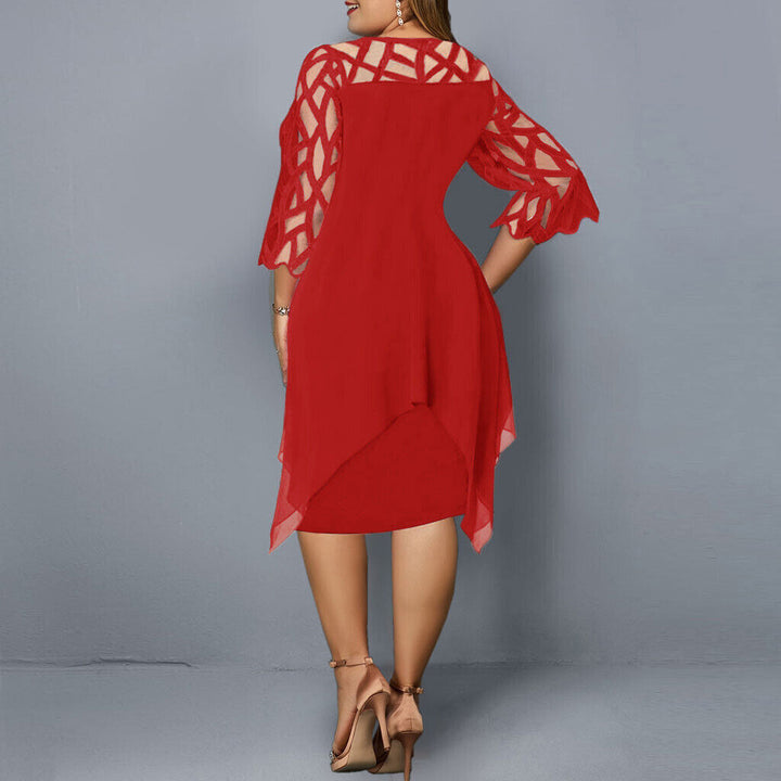 ODESSA | CHIC MIDI DRESS IN LARGE SIZE FOR MODERN WOMEN