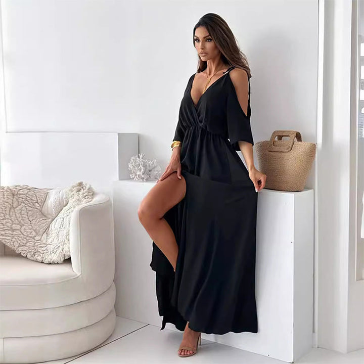 AURORA | FLATTERING V-NECK DRESS